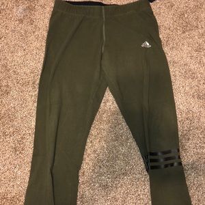 Adidas dark green leggings